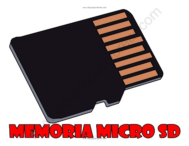 Memoria micro SD dibujo a color y para colorear